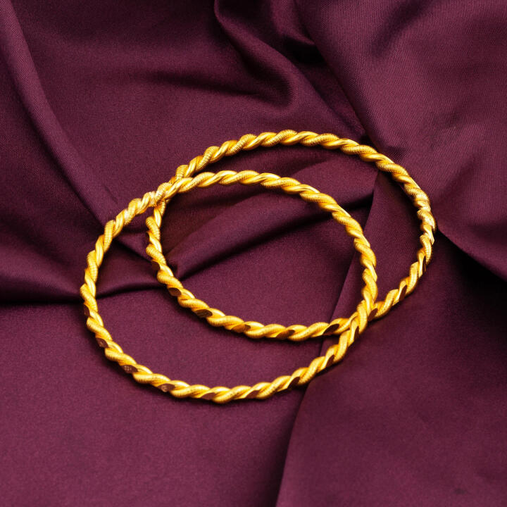 Burma 22 Ayar Altın Bilezik (3*20) 60 gr. - 4