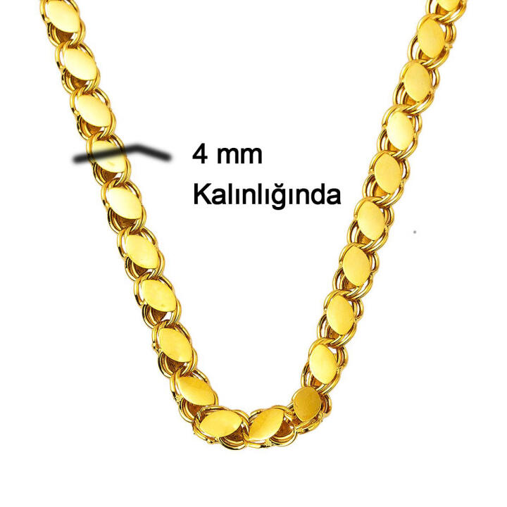 Halep 22 Ayar Altın Zincir 55 cm - 5